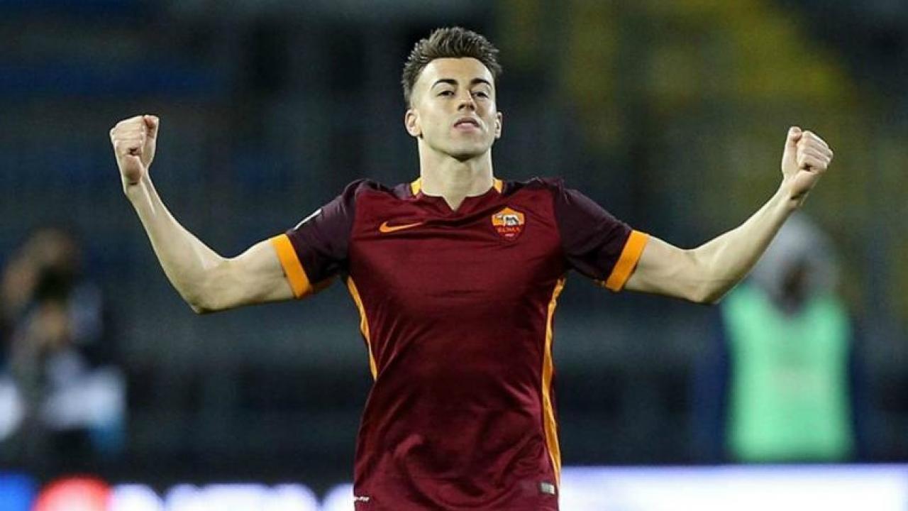 Stephan El Shaarawy celebrates his long range curling strike. 