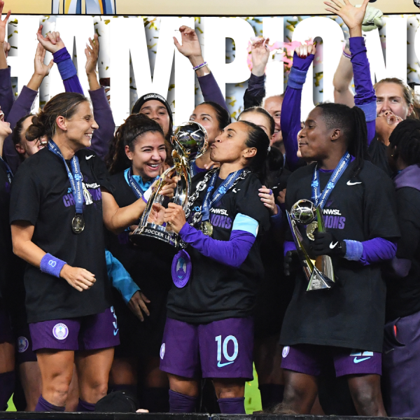 Marta lifts NWSL Championship trophy with Orlando Pride