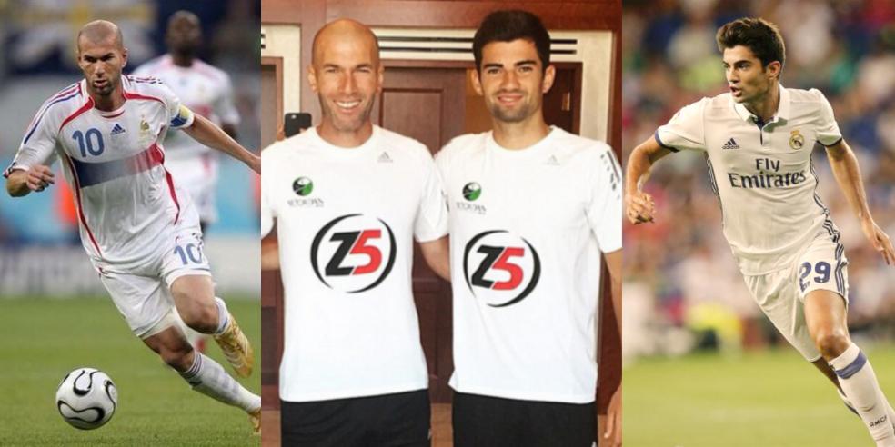 Zinedine Zidane and Enzo Zidane