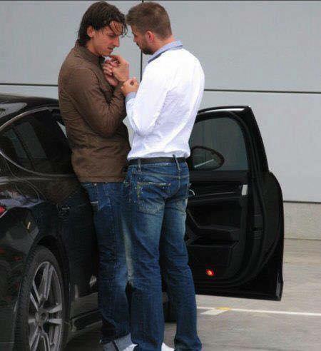 Zlatan and Gerard Pique