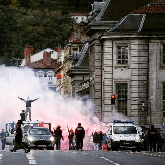 Saint-Etienne supporters take control