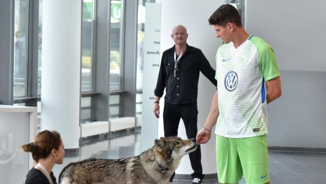 Mario Gomez With Wolf