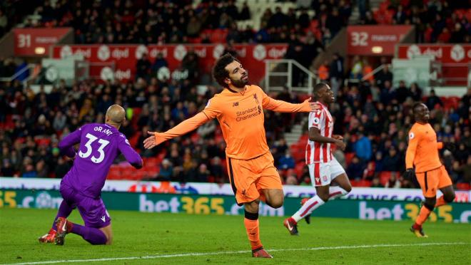 Mohamed Salah Goal Celebration vs Stoke City