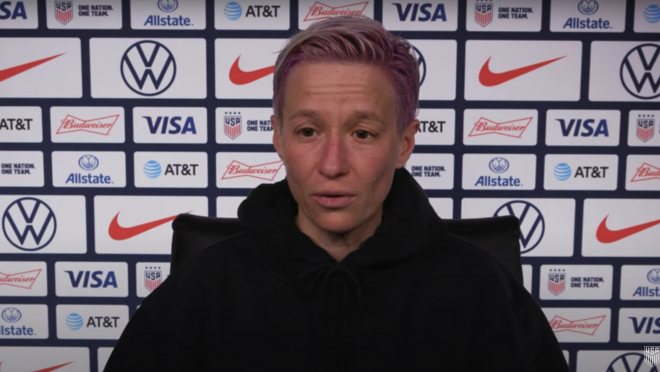 Megan Rapinoe speaks about the U.S. Capitol terrorist attack