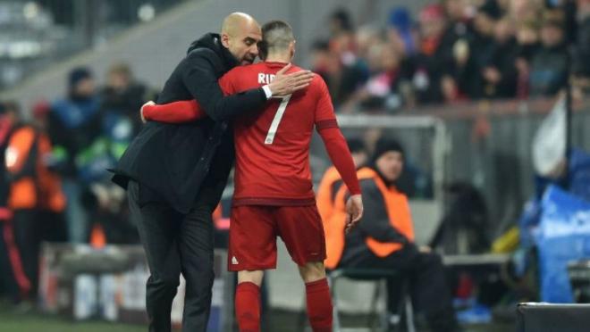 Franck Ribery and Pep Guardiola