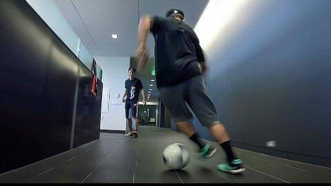 GoPro Headquarters plays office soccer
