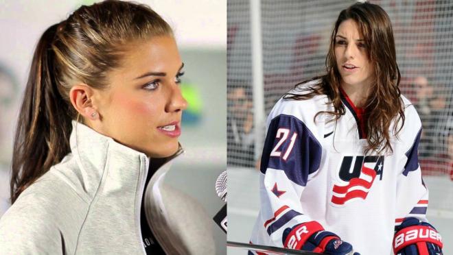 Alex Morgan and Hilary Knight