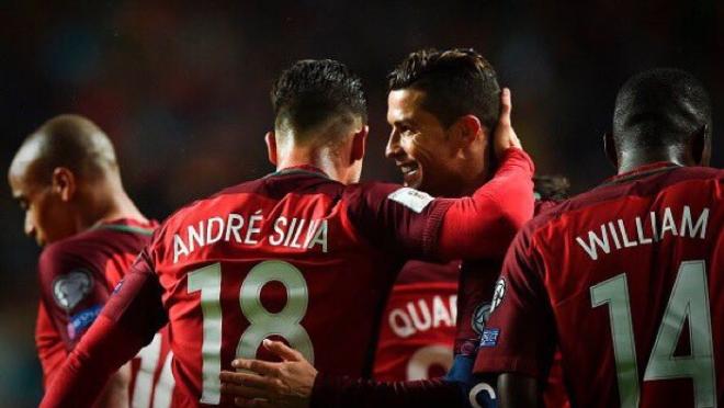 Andre Silva and Cristiano Ronaldo