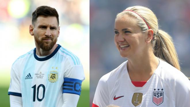 Lindsey Horan roasts Lionel Messi troll