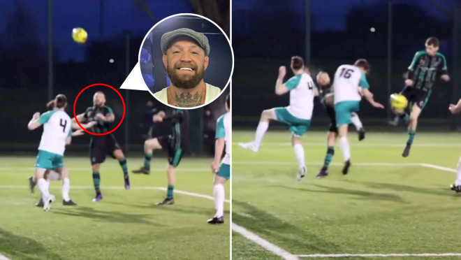 Conor McGregor playing football