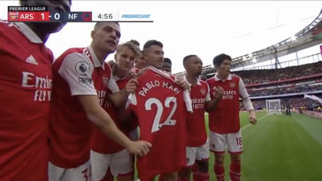 Arsenal Pablo Mari celebration