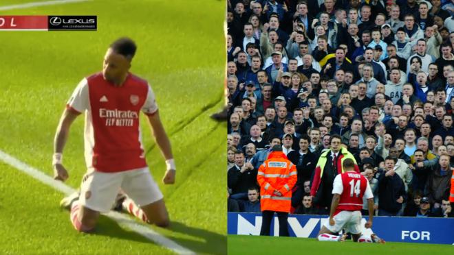 Aubameyang copies Henry's celebration