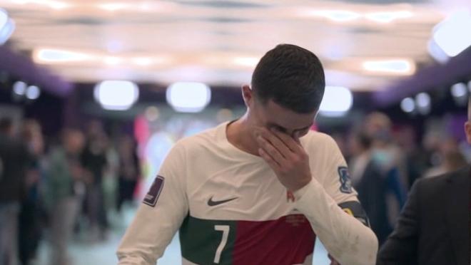 Cristiano Ronaldo crying after World Cup defeat