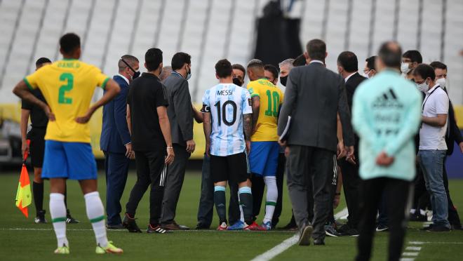 Brazil vs Argentina suspended