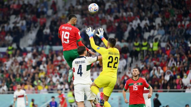 Youssef En-Nesyri channels his inner Ronaldo to score against Portugal