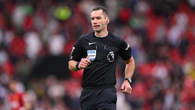 Jarred Gillett during Manchester United and Brighton & Hove Albion at Old Trafford