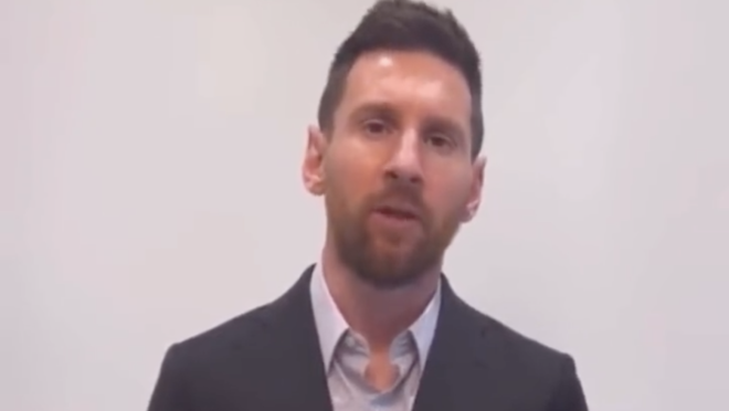 Lionel Messi apology video