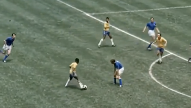 Pelé assist to Carlos Alberto HD
