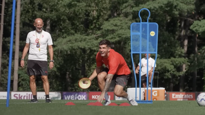 Christian Pulisic AC Milan training