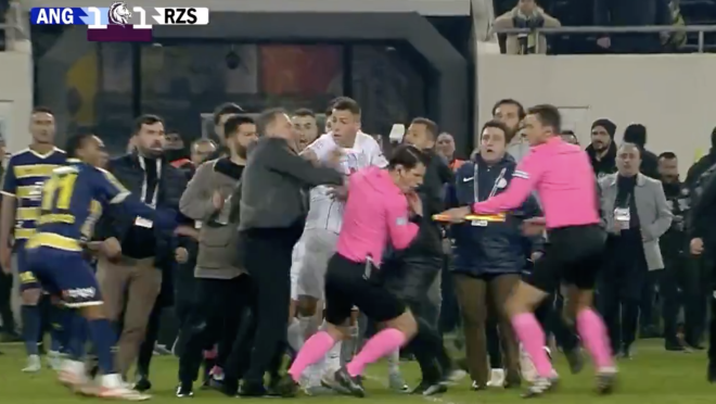 Turkish referee punched in face by club president