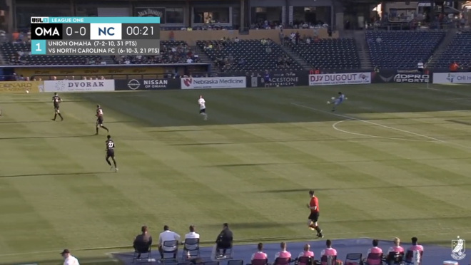 Union Omaha Goalkeeper Scores From His Own Box