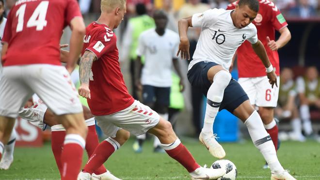 Kylian Mbappe against Denmark