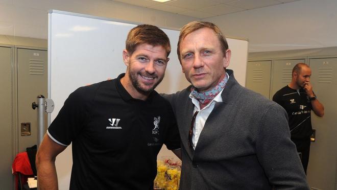 Steven Gerrard and Daniel Craig