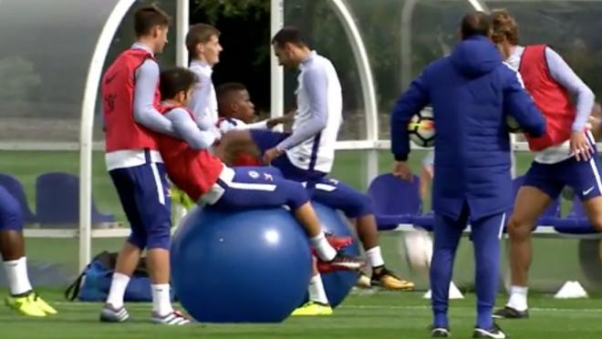 Chelsea FC Weird Training Drill, Yoga Ball