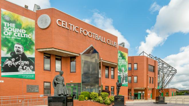 Celtic Park, home of a drunk fan sliding in the urinal