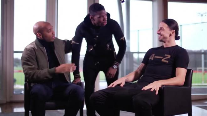 Paul Pogba Crashes Interview With Henry and Zlatan 