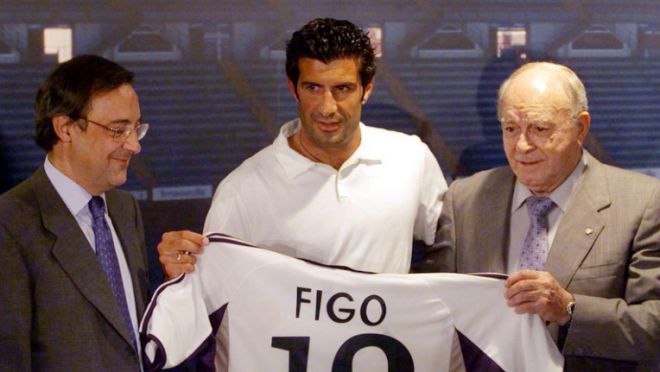 Luis Figo Transfer from Barcelona to Real Madrid