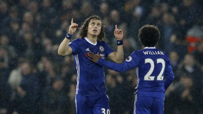 David Luiz goal vs Chelsea