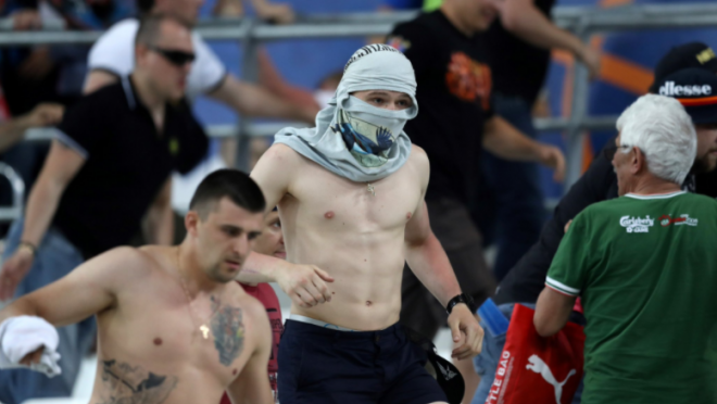 Russian Hooligans and trained and violent. World Cup