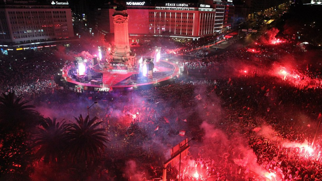 Benfica title celebration