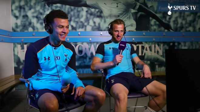 Spurs players Dele Alli and Harry Kane try their hand at commentating