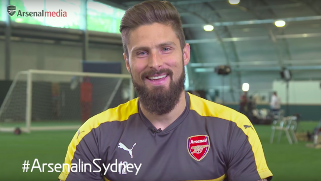 Arsenal players try Australian accents