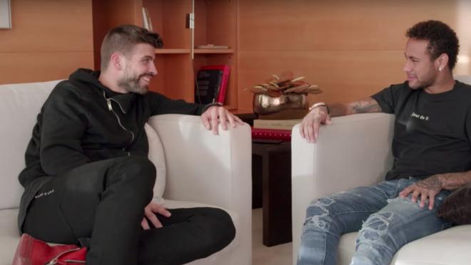 Gerrard Pique Interviews Neymar 