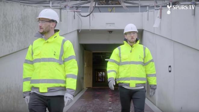 Harry Kane and Hugo Lloris visit Tottenham's new stadium