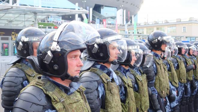 Russian security officers at the World Cup