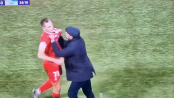 Serie C manager reaction to red card