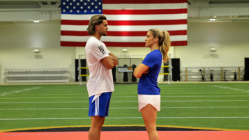 Cade Cowell and Helen Maroulis