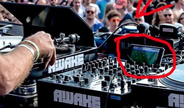 DJ Caught Streaming Euro 2016 on phone