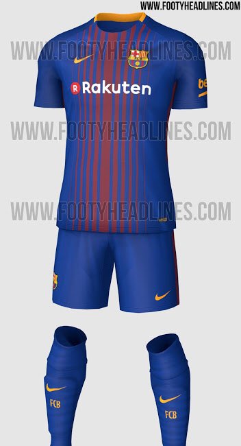 Barcelona 2017-18 home kit
