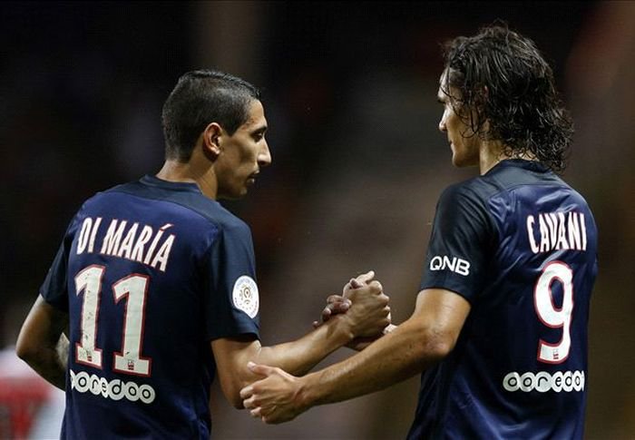 Angel Di Maria and Edinson Cavani