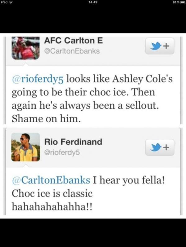 Rio Ferdinand tweet
