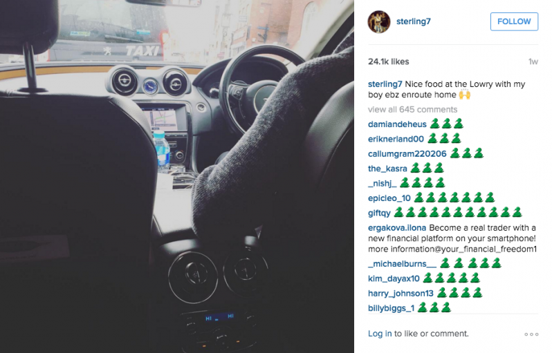 Raheem Sterling's Instagram Has A Snake Infestation