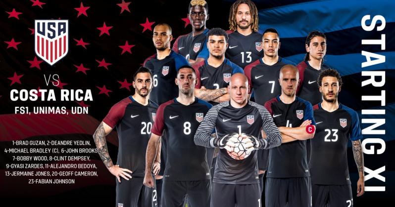 USA vs. Costa Rica Starting XI