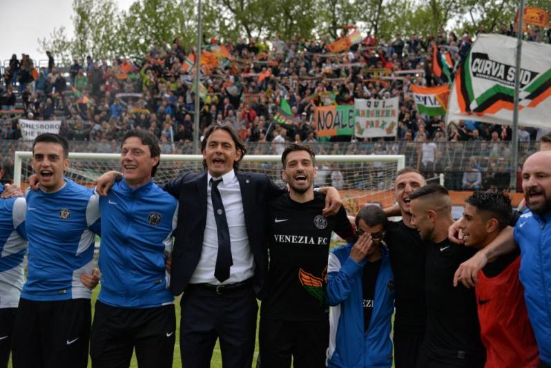 Venezia FC celebrate promotion