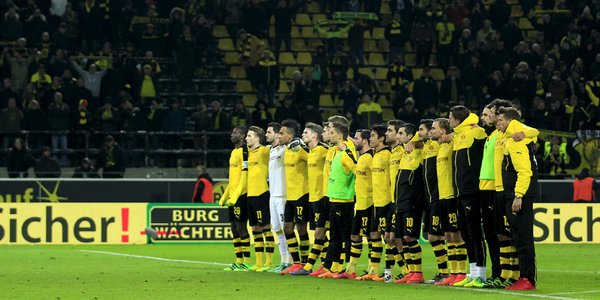 Dortmund fans sing You'll Never Walk Alone