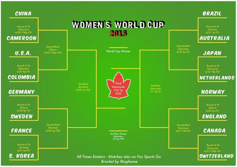 2015 FIFA Women's World Cup Round Of 16 (aka Knockout Stage)